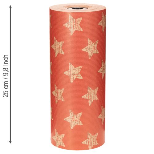Cuff paper with stars, roll for floristry supplies, 25 cm x 100 m | Floristik24.co.uk