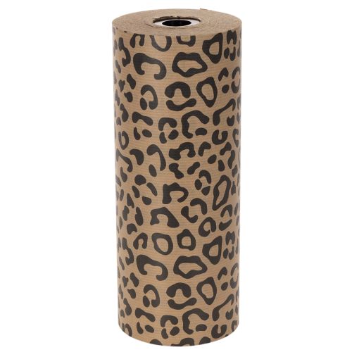 Leopard Pattern Wrapping Paper Roll 25cm x 100m for Indoor Decoration | Floristik24.co.uk