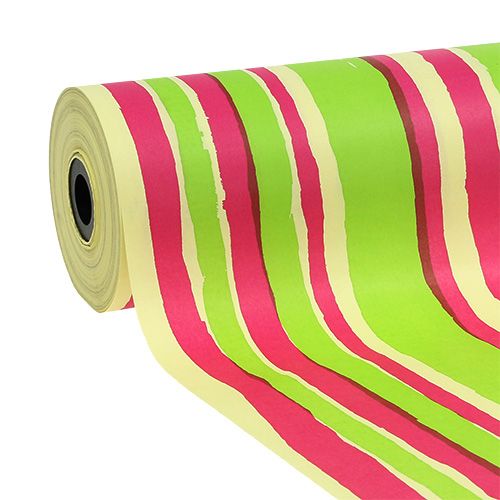 Floristik24 Cuff Paper 25cm Stripe Pattern 100m