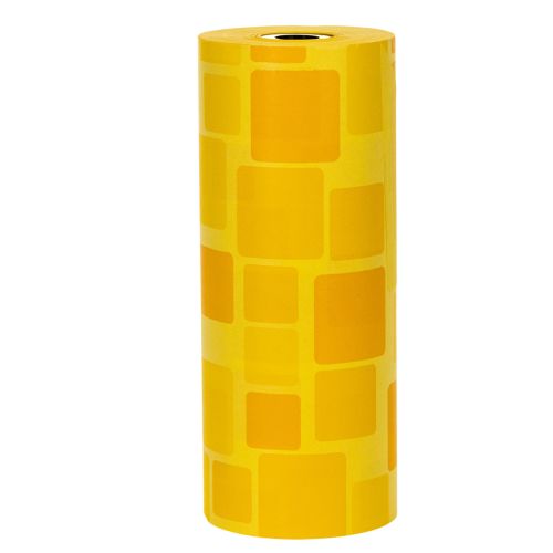 ProductNameYellow Paper Floristry Cuff Roll, 25 cm x 100 m, Mosaic Pattern for Bouquets and Plant Pots