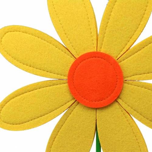 Floristik24 Gigantic felt flower green, yellow, orange Ø40cm H93cm shop window decoration