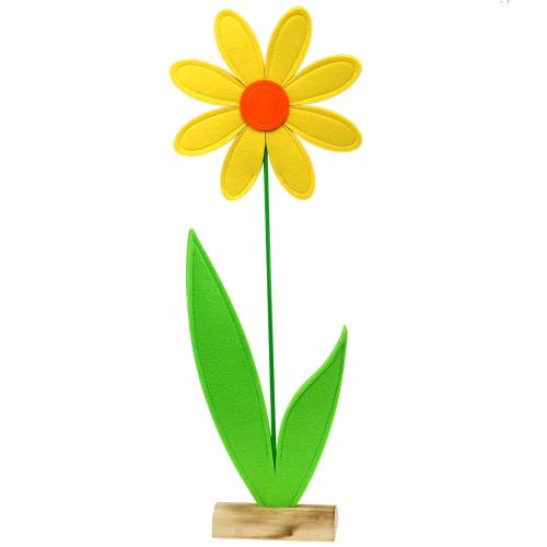 Floristik24 Gigantic felt flower green, yellow, orange Ø40cm H93cm shop window decoration
