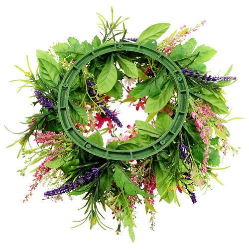 Floristik24 Marguerite wreath with lavender Pink Ø28cm