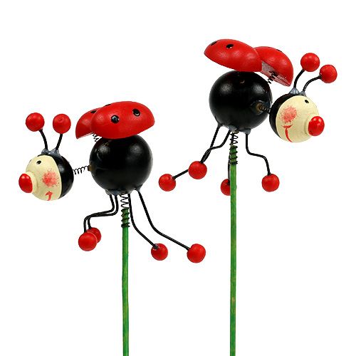 Floristik24 Ladybug on the rod 5cm 12pcs