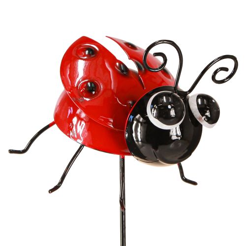 Product Ladybug and Bee with Stick Garden Decoration Metal 46cm 2pcs