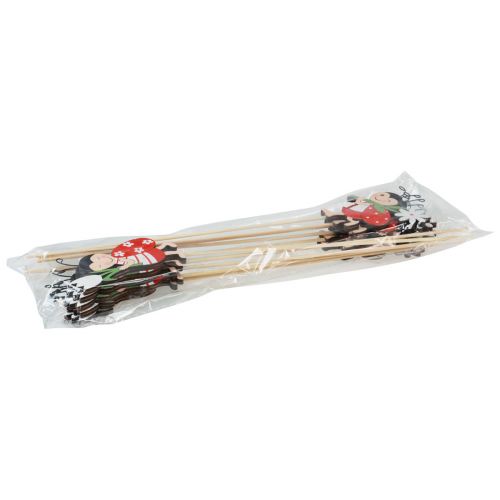 Product Ladybug Decoration Flower Plug Wood Metal 8.5cm 12 pcs
