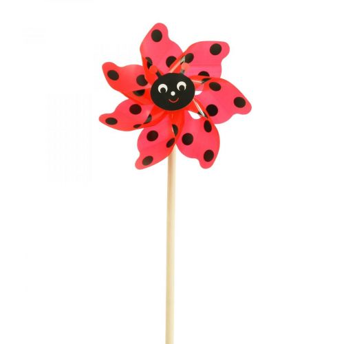 Floristik24 Ladybird windmill garden decoration red Ø16.5cm