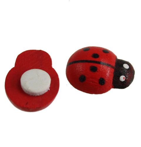 Floristik24 Deco ladybug for gluing 1-2.5cm red 255p