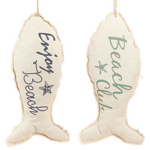 Maritime Decoration Fish for Hanging Fabric 34×14.5cm 2pcs