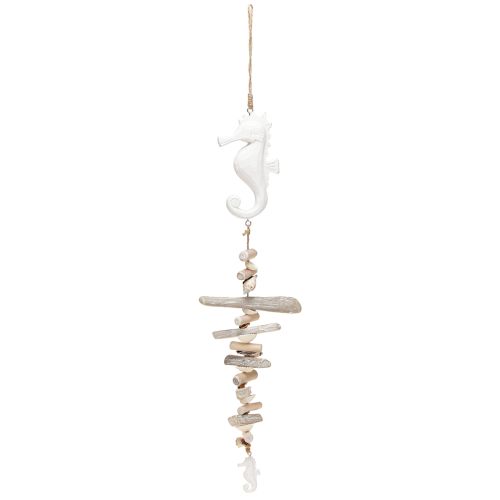 Floristik24 Maritime Decoration Garland Driftwood Shells Seahorse White 55cm