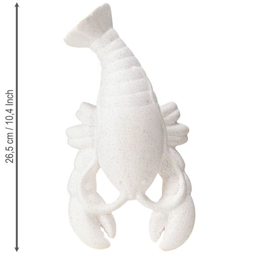 Product Maritime Decoration Ceramic Figure Lobster White 26.5×13×5cm