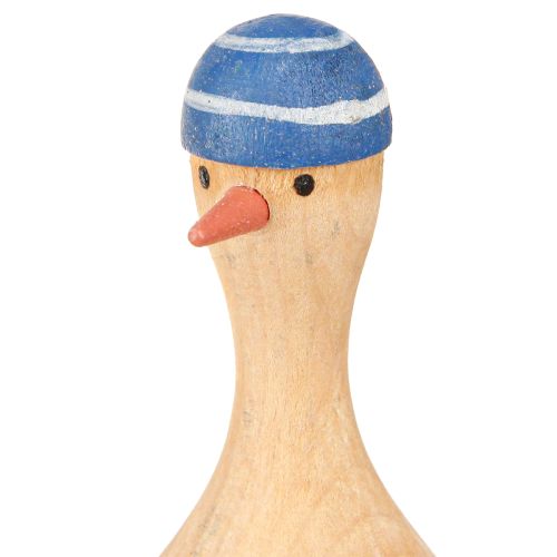 Product Maritime Decoration Seagulls Made of Wood Blue Dark Blue H14cm 6 Pcs