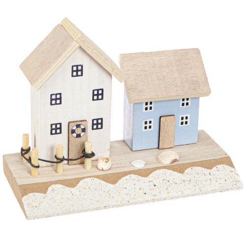 Floristik24 Maritime Decoration Beach House Shells Natural Blue H12cm 4pcs