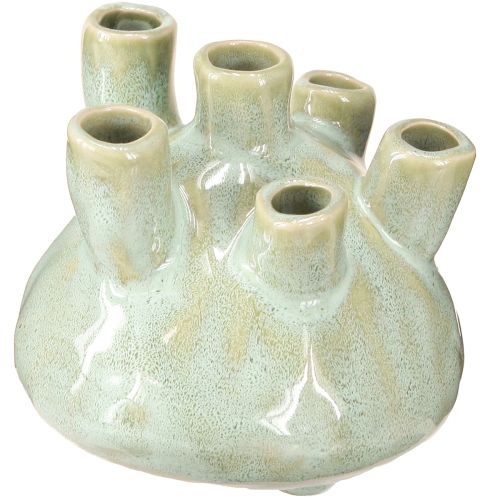 Maritime Decoration Vase Coral Optic Light Green Ø11.5cm H10cm