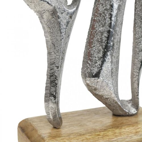 Maritime decoration, decorative fish metal, decorative fish silver H18cm