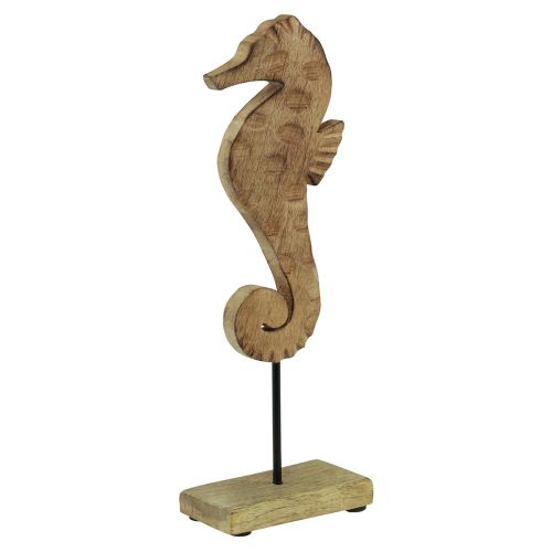 Product Maritime decoration seahorse on stand mango wood natural 29,5cm