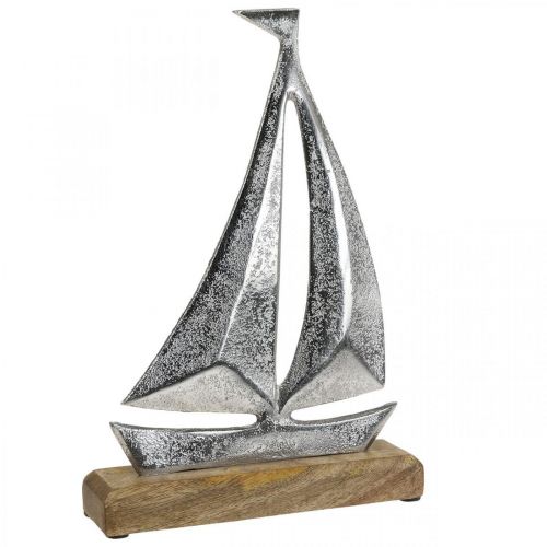 Floristik24 Maritime decoration, decorative sailboat metal, decorative ship H26cm