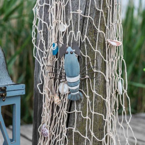 Floristik24 Fishing net with flotsam, maritime shell decoration, wall decoration L95cm W50cm