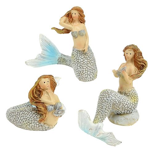 Floristik24 Decoration figure Mermaid Blue 6cm - 9,5cm 3pcs
