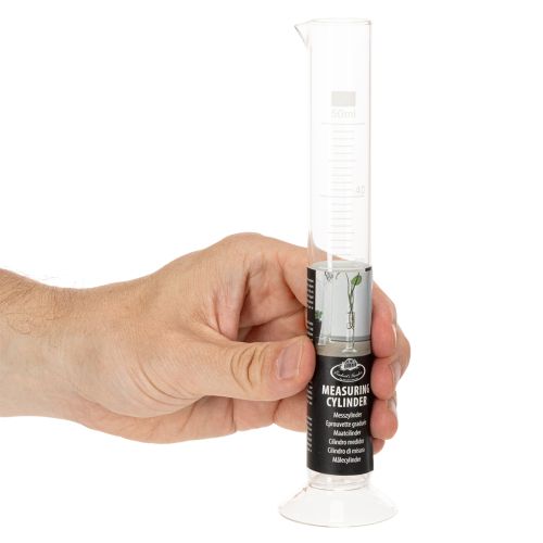 Glass Measuring Cylinder with Base 50ml 20cm Transparent | Floristik24.co.uk