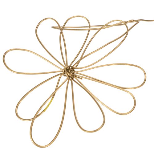 Product Metal flower decoration garland, wire for flower wreath, summer decoration, wall decoration, gold, 110cm