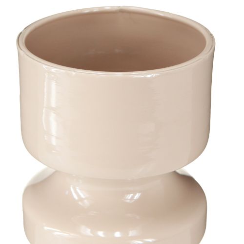 Product Metal Flower Vase Cappuccino Brown Enamel Ø9cm H17.5cm