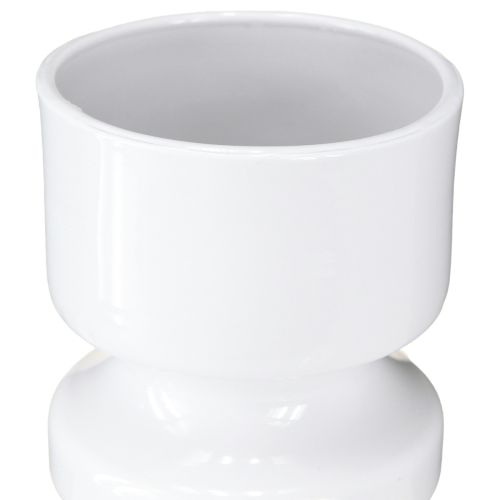 Product Metal flower vase in cream white enamel Ø9cm H17.5cm