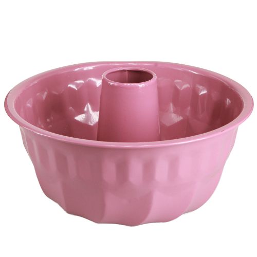 Product Metal Decorative Bowl Baking Pan Bundt Cake Pink Ø23cm H12cm