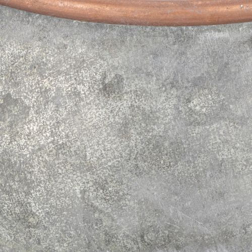 Metal decorative watering can, vintage country style, garden decoration, for planting, silver copper, L41cm Ø26cm H30cm | Floristik24.co.uk