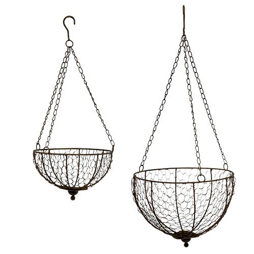 Floristik24 Metal basket set of 2 for hanging Ø17,5cm - Ø22,5cm
