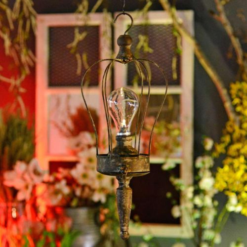 LED lantern, decorative lamp, antique look, Ø16cm H43cm