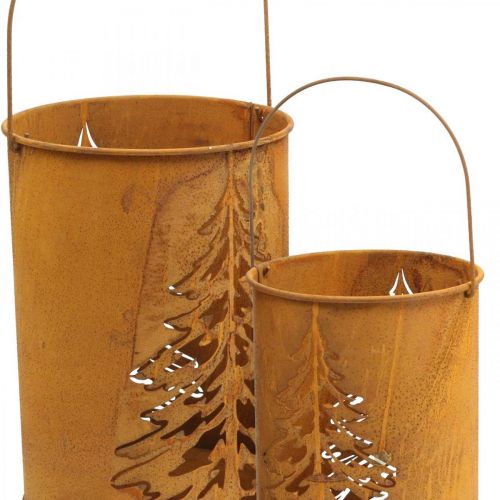 Product Lantern metal lantern patina decoration Ø16/20.5cm set of 2