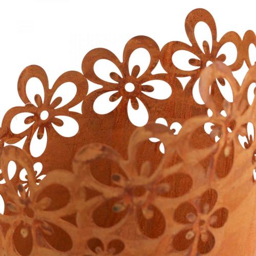 Floristik24 Metal decorative rust lantern metal pot Ø16cm H23cm