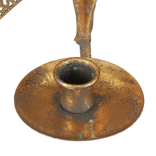 Product Metal Wall Decoration Maple Leaf Candle Holder Golden Antique 42cm × 39cm
