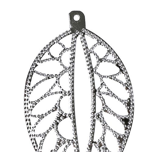 Floristik24 Metal sheet for hanging silver 4cm x 7cm 24pcs