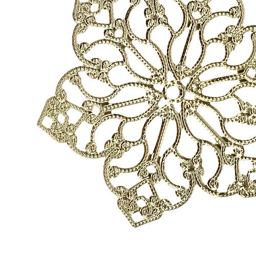 Metal flower with ornament Ø5,5cm gold 24pcs | Floristik24.co.uk