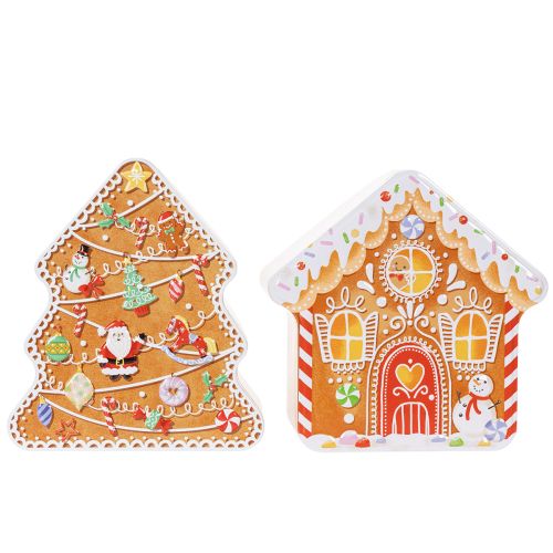 Metal Tin Set Christmas Tree