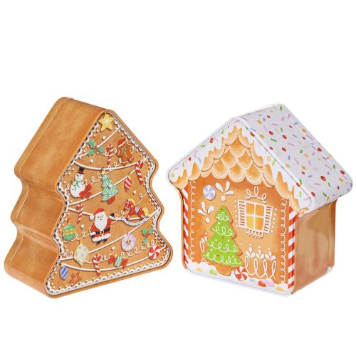 Metal Tin Set Christmas Tree