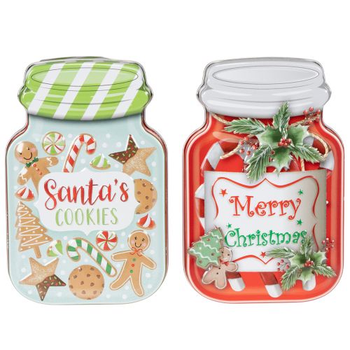 Set of 2 Christmas Tin Cookie