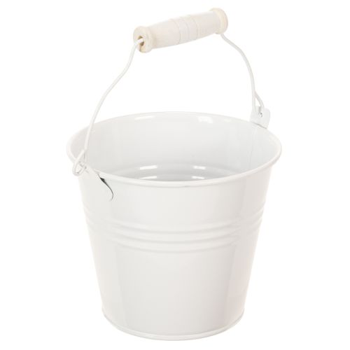 Product Metal buckets, white, Ø12cm, H10cm, 8 pieces