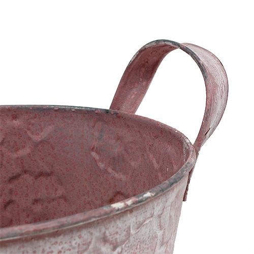 Floristik24 Metal bucket with flowers Rosa Ø15,5cm H15cm