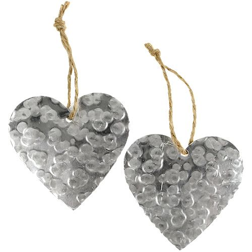 Metal heart for hanging 5.5cm 16 pcs