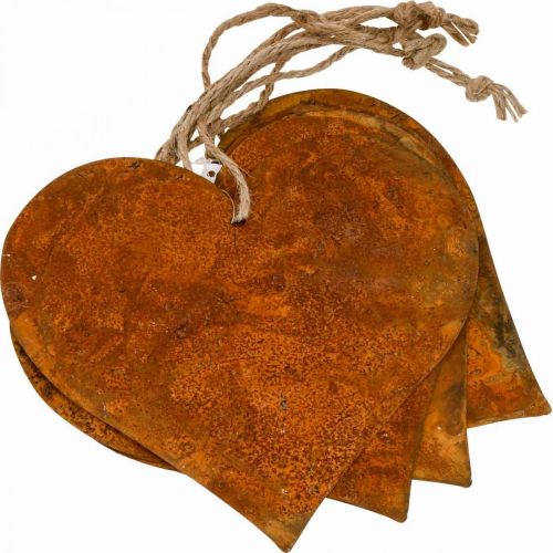Product Metal hearts, decorative pendants, rust decoration 19×20 cm 4 pcs