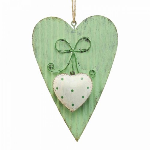 Floristik24 Metal heart, decorative heart for hanging, heart decoration H14.5cm 2 pcs