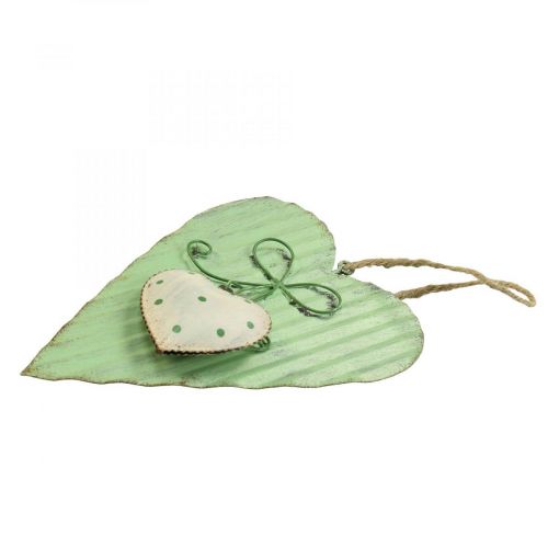 Product Metal heart, decorative heart for hanging, heart decoration H14.5cm 2 pcs