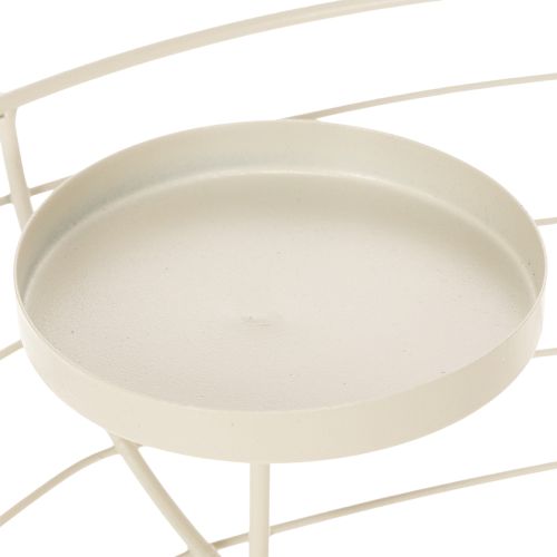 Round Metal Advent Candle Holder for 4 Tealights or Candles, 35cm, Grey | Floristik24.co.uk