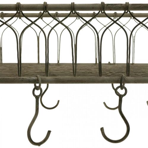 Floristik24 Square metal basket with hook hanging decoration metal 50x30.5x12.5cm
