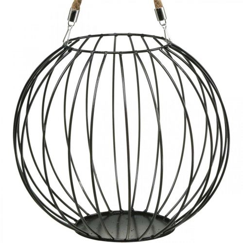 Product Decorative basket for hanging metal hanging basket black Ø32cm