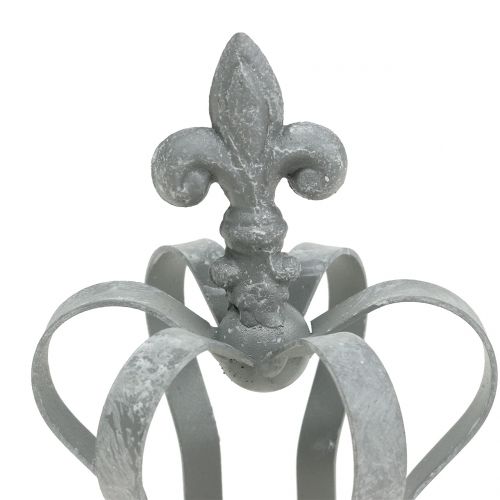 Product Metal crown gray Ø9.5cm H13cm