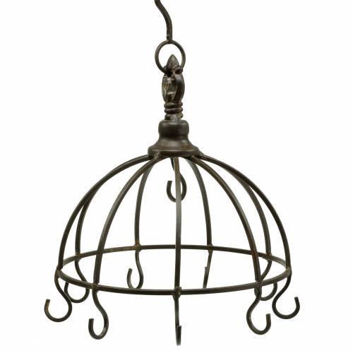 Kitchen hanger metal crown antique Ø22cm H28cm